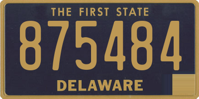 DE license plate 875484
