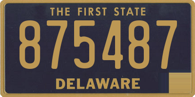 DE license plate 875487