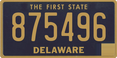 DE license plate 875496