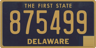 DE license plate 875499