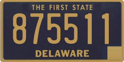 DE license plate 875511