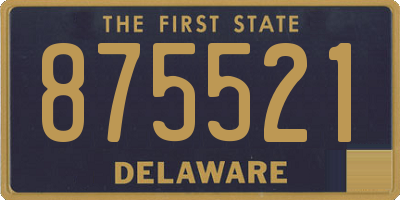 DE license plate 875521