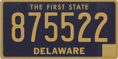 DE license plate 875522