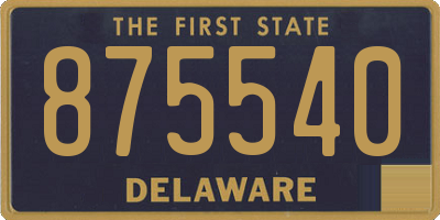 DE license plate 875540