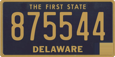 DE license plate 875544