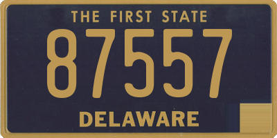 DE license plate 87557