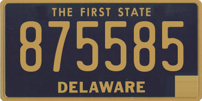 DE license plate 875585