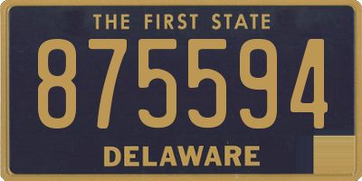 DE license plate 875594