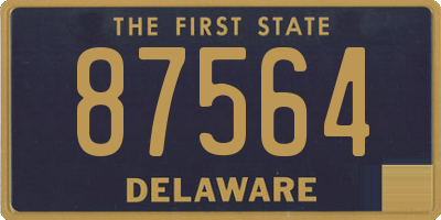DE license plate 87564