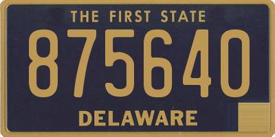 DE license plate 875640