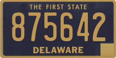 DE license plate 875642