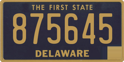 DE license plate 875645