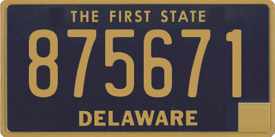 DE license plate 875671