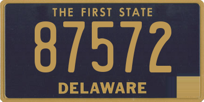 DE license plate 87572