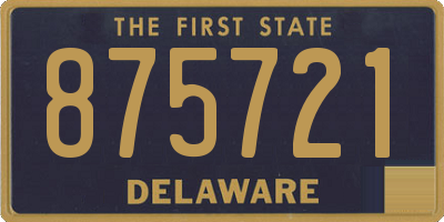 DE license plate 875721