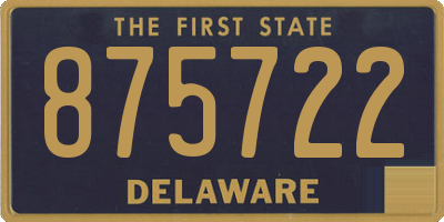 DE license plate 875722