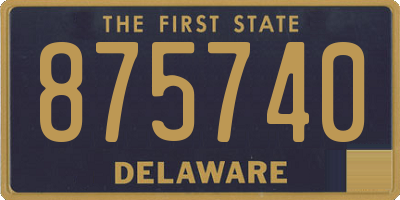 DE license plate 875740