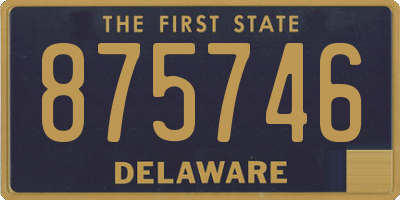 DE license plate 875746