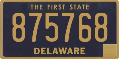 DE license plate 875768