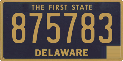 DE license plate 875783