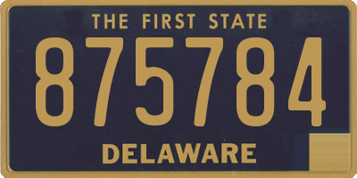 DE license plate 875784