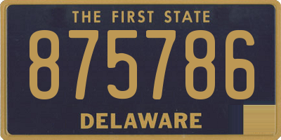 DE license plate 875786