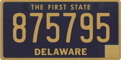 DE license plate 875795