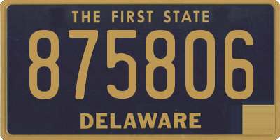 DE license plate 875806