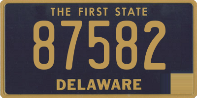 DE license plate 87582