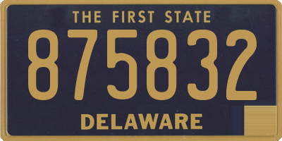 DE license plate 875832
