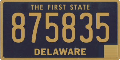 DE license plate 875835