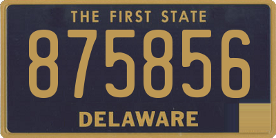 DE license plate 875856