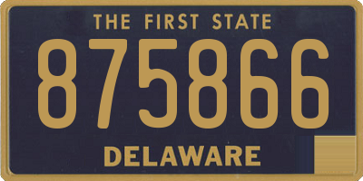 DE license plate 875866