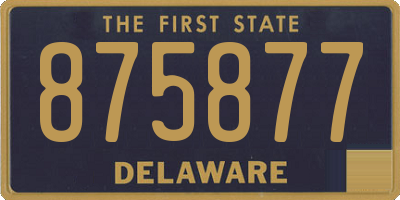 DE license plate 875877