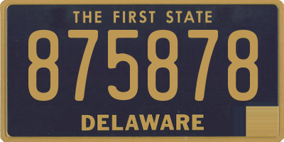 DE license plate 875878