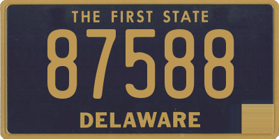 DE license plate 87588