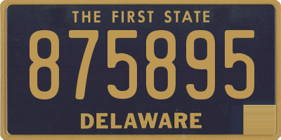 DE license plate 875895