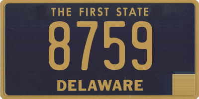 DE license plate 8759