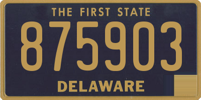 DE license plate 875903