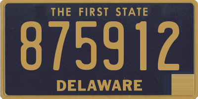 DE license plate 875912