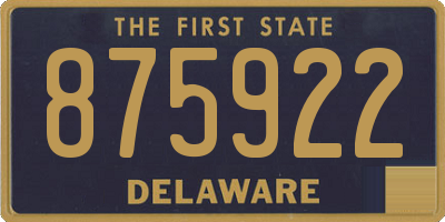 DE license plate 875922