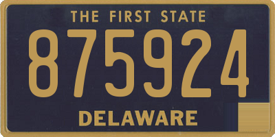 DE license plate 875924