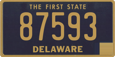 DE license plate 87593