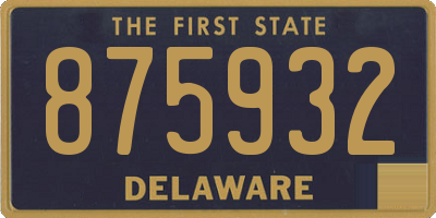 DE license plate 875932