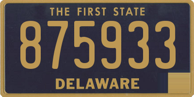 DE license plate 875933