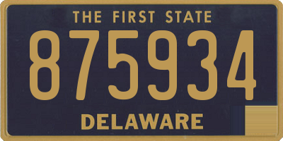 DE license plate 875934