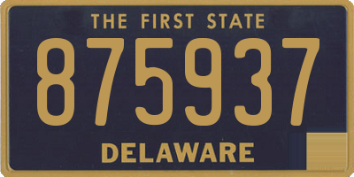 DE license plate 875937