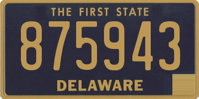 DE license plate 875943