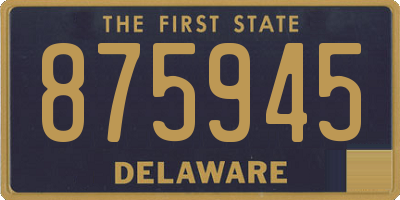 DE license plate 875945