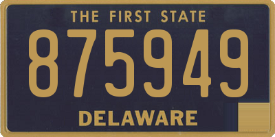 DE license plate 875949